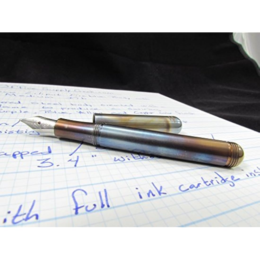 Kaweco Liliput Fireblue Fountain Pen – Stainless Steel Pocket Pen (M)