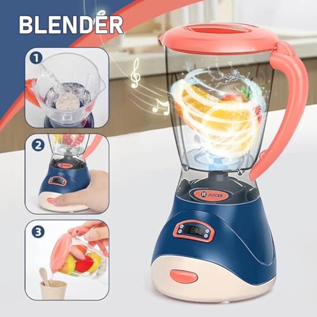 Jolof Store Kids Kitchen Toy Set – Coffee Maker, Blender & Toaster