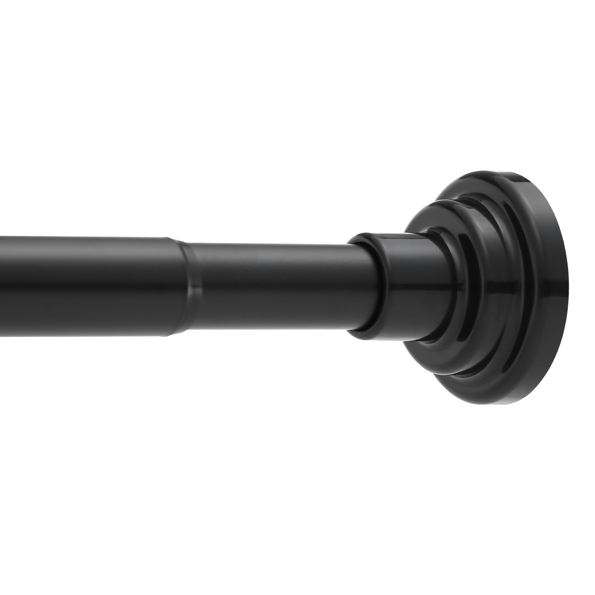Shower Curtain Tension Rod – No Drill Stainless Steel, Black