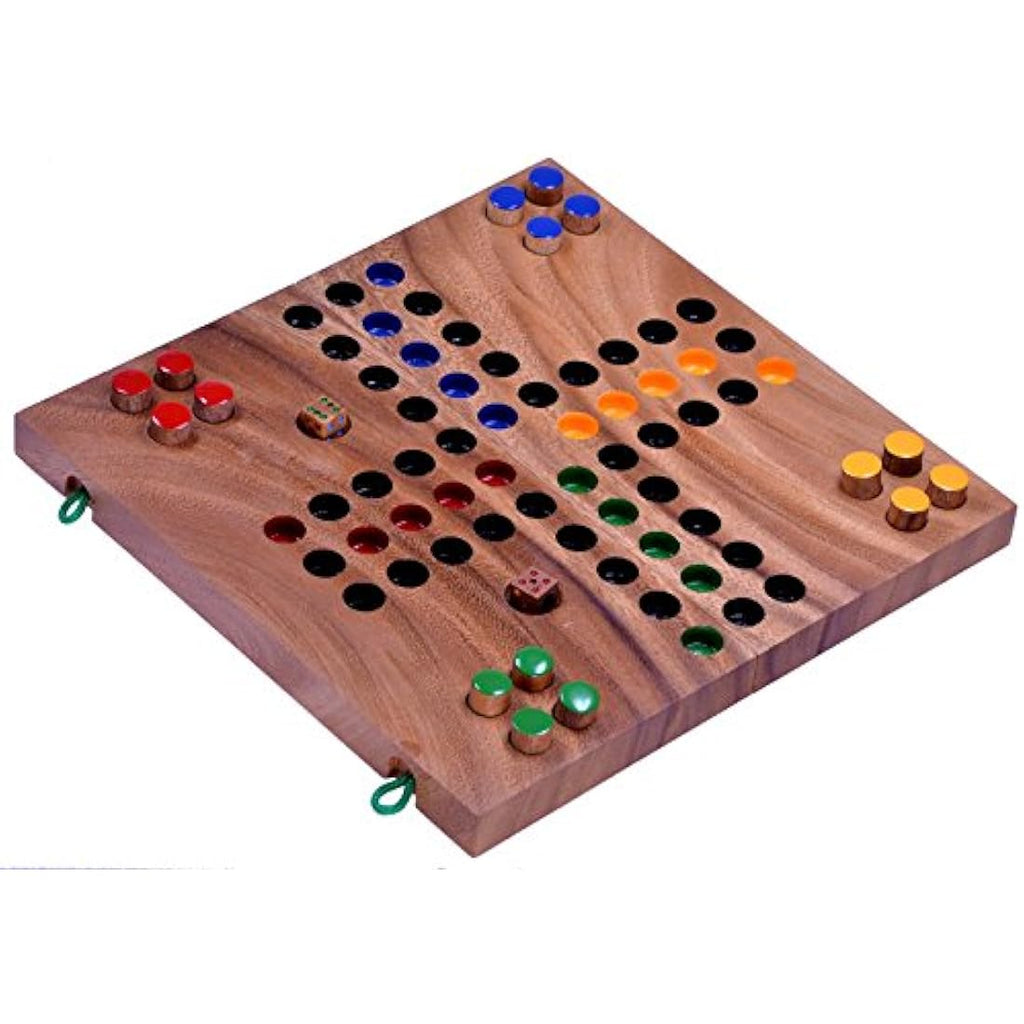 Ludo Classic Wooden Board Game – Foldable Samena Wood
