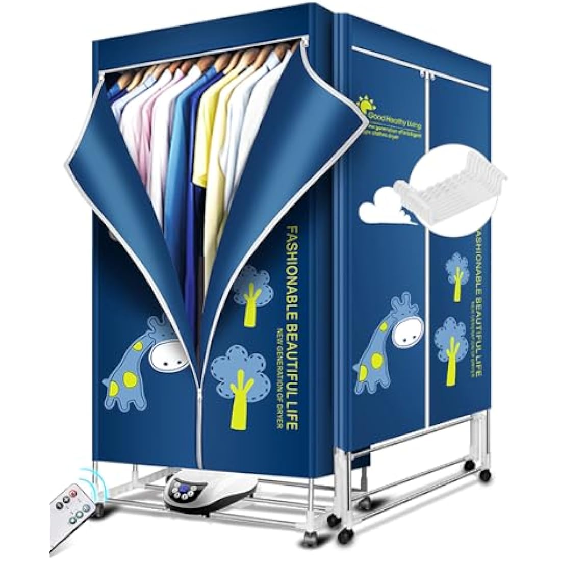 1500W Heated Clothes Airer – 2-Tier Foldable Anion Dryer