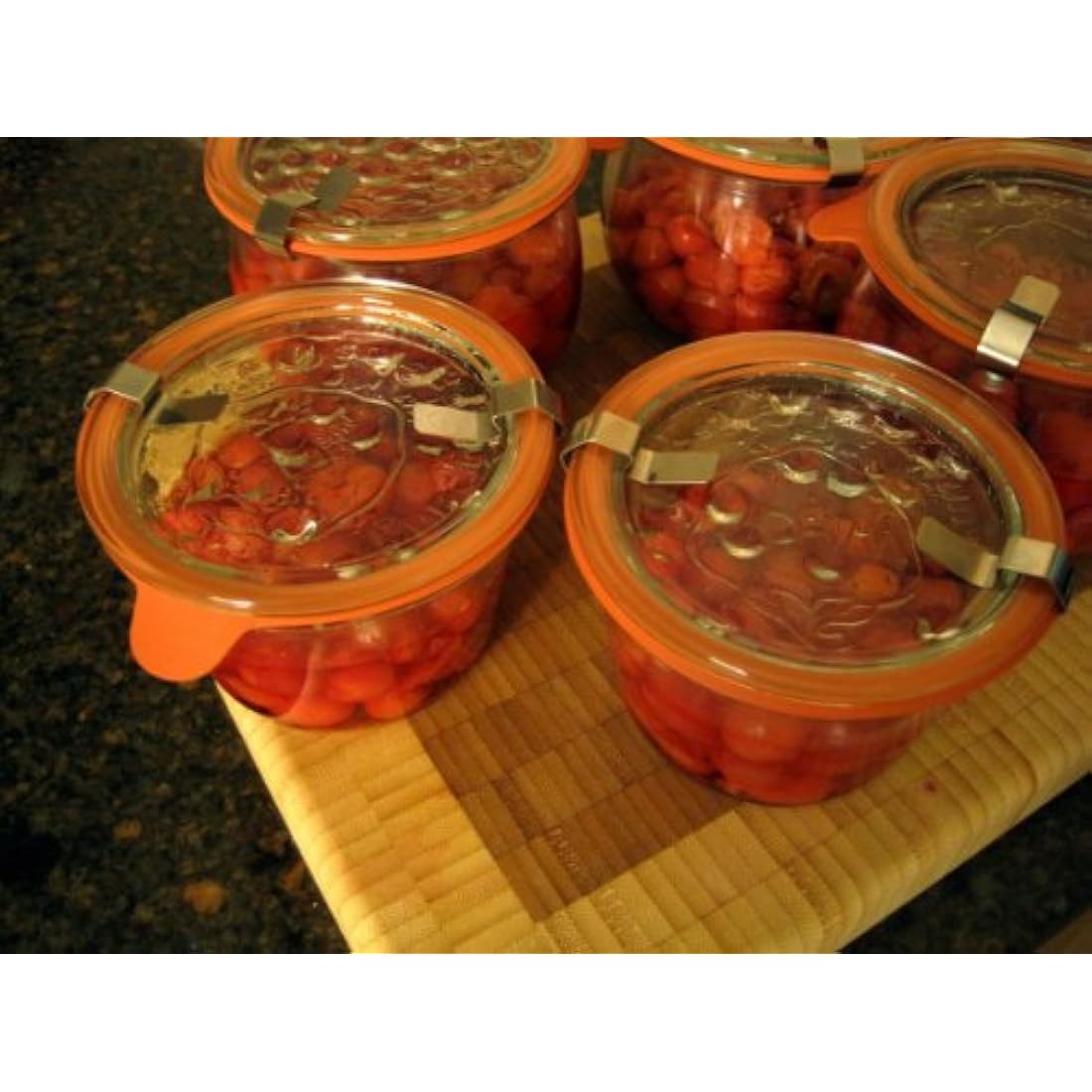 Weck 742 Mold Jars - Set of 6 German Glass Canning Jars, 580ml