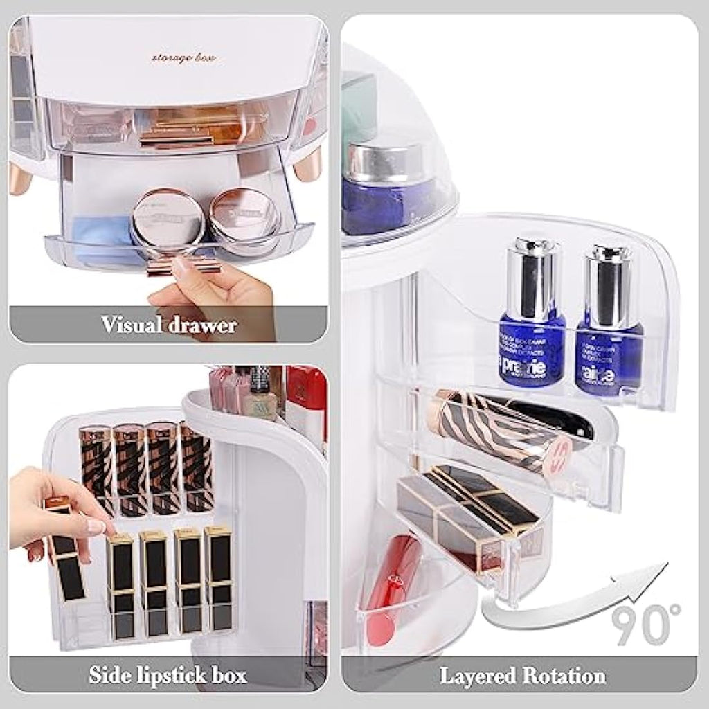 LZDMY Makeup Storage Organiser | Dustproof Acrylic Skincare Case