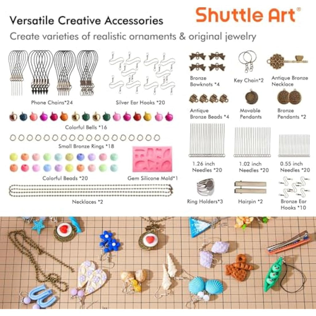 Shuttle Art 82 Colors Polymer Clay Kit – Oven Bake Modeling Clay with Tools