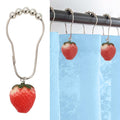 JSCARLIFE Rustproof Stainless Steel Strawberry Shower Curtain Hooks | 12PCS
