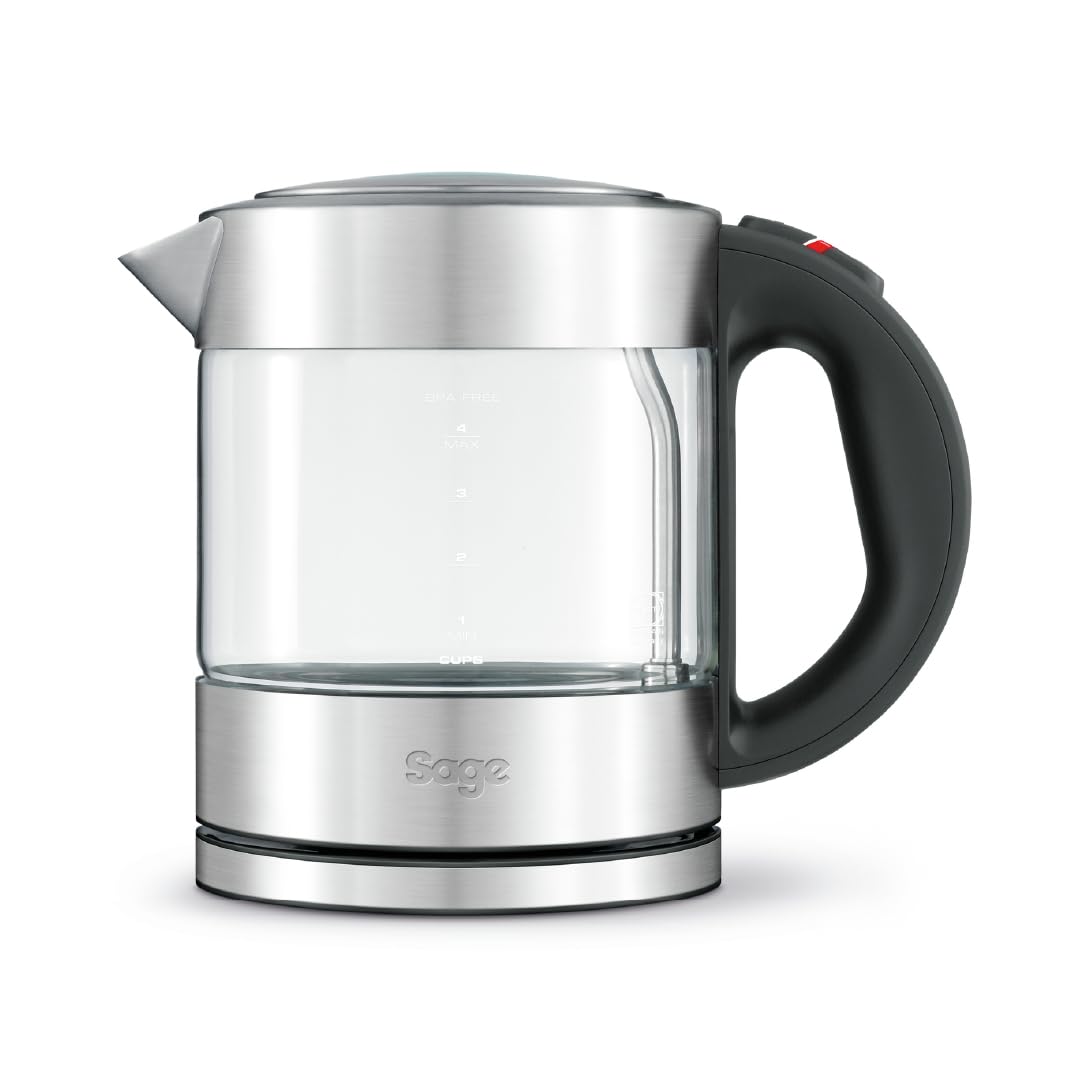 Sage Compact Kettle Pure – 1L Cordless Glass & Stainless Steel Kettle