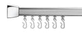 Croydex Slenderline Modular Shower Rail Kit – Chrome Aluminium L/U-Shape
