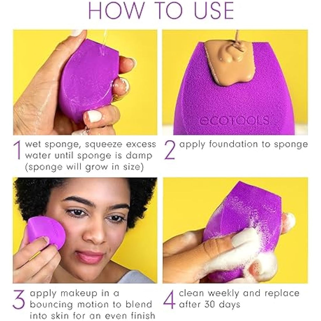 EcoTools Bioblender Compostable Makeup Sponge – Purple Vegan Blender