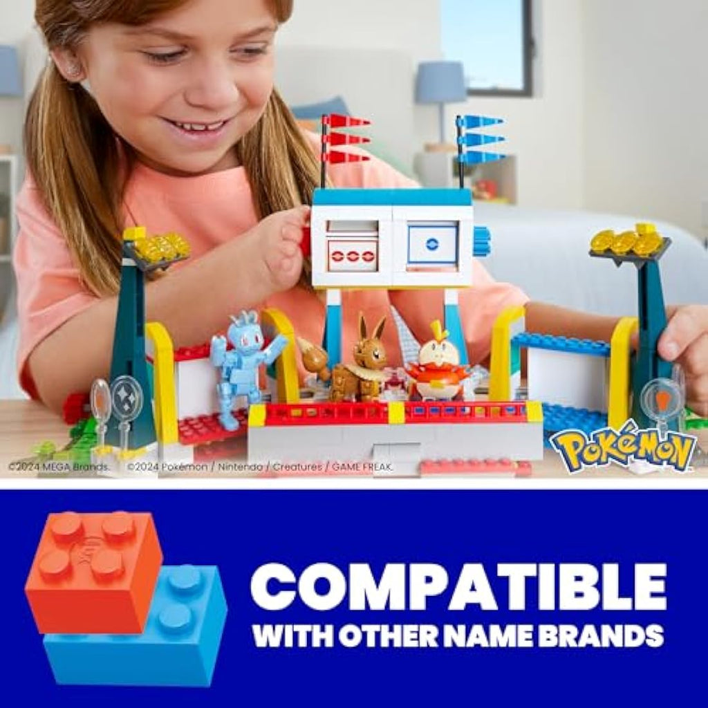 MEGA Pokémon Training Stadium Building Set with 5 Figures - 1101 Pieces