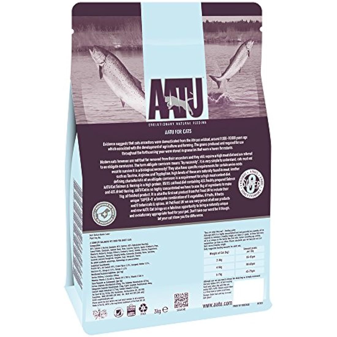 AATU Salmon & Herring Dry Cat Food – Grain Free High Protein 3kg