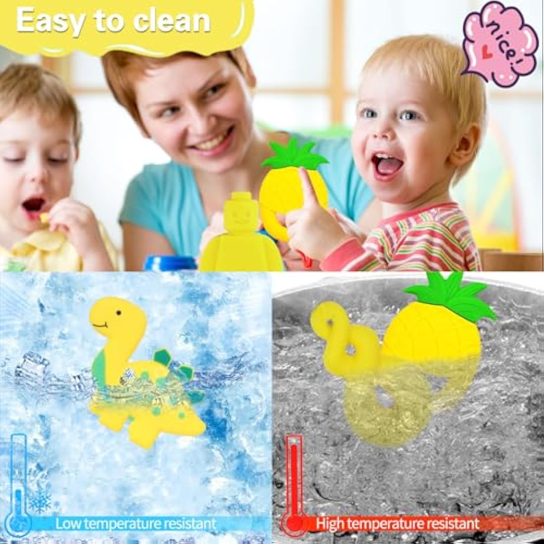 Jolof Store Sensory Chew Necklace - 6 Pack Food Grade Silicone Teethers