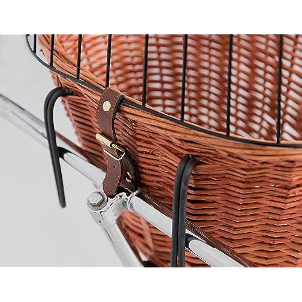 Trixie Willow Front Dog Bike Basket with Grid - Natural - 44x48x33cm
