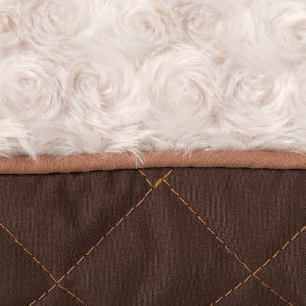 Scruffs Wilton Dog Carrier – Quilted Brown Plush Pet Travel Bag