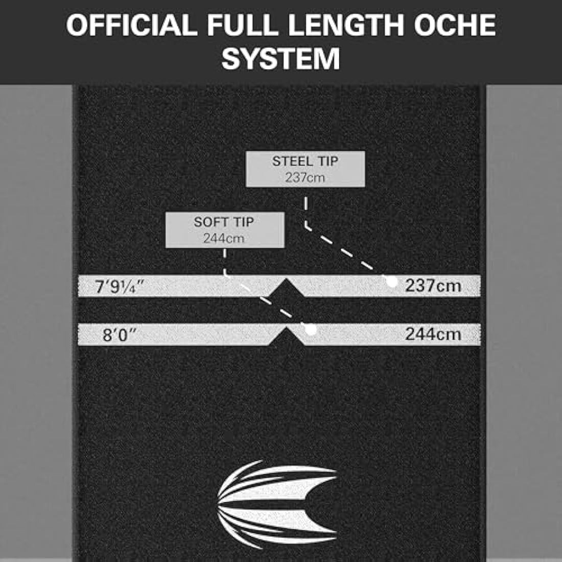 Target Darts World Champions Dart Mat – Non-Slip Oche with Throw Lines