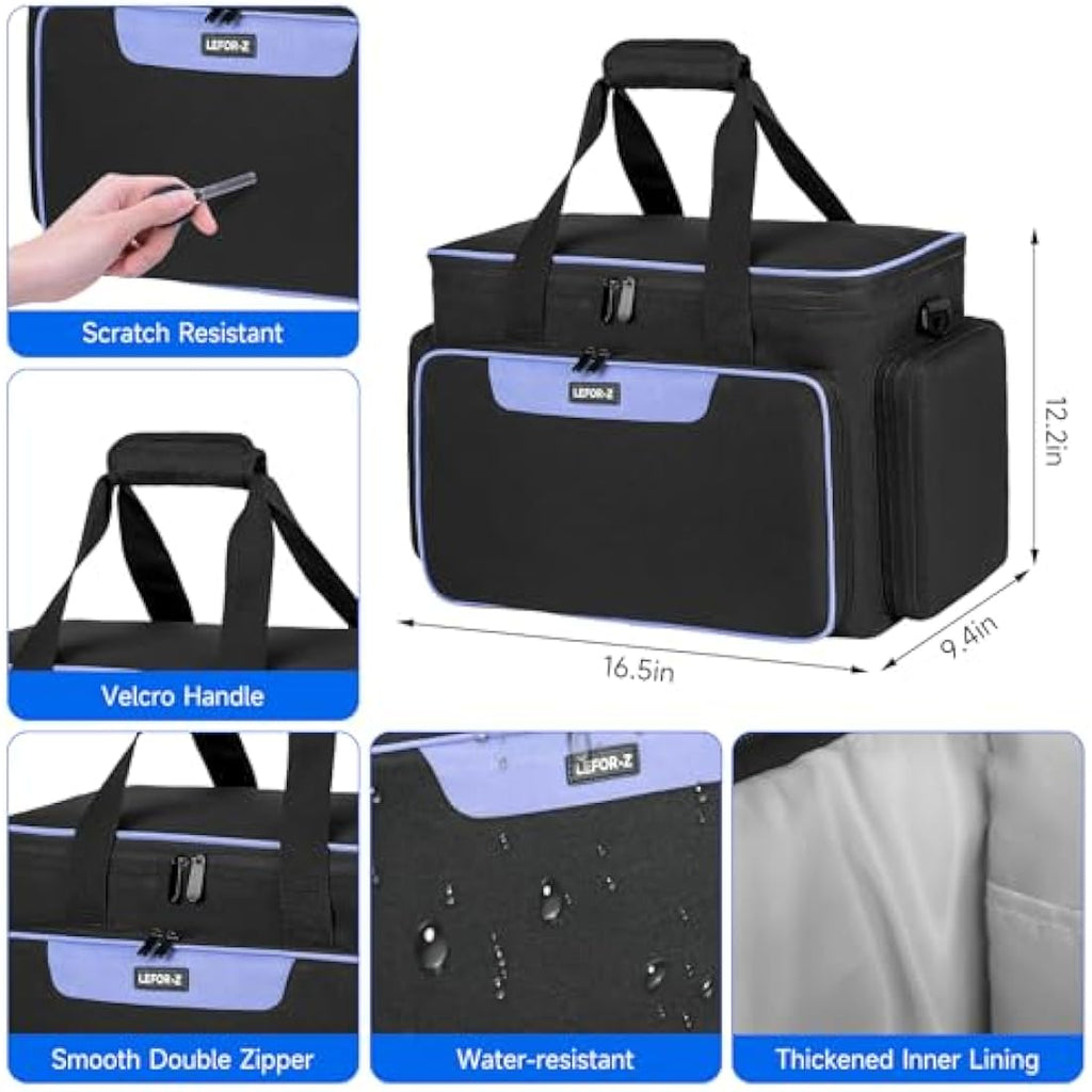 LEFOR·Z Sewing Machine Carrying Case – Large Universal Storage Bag, Black