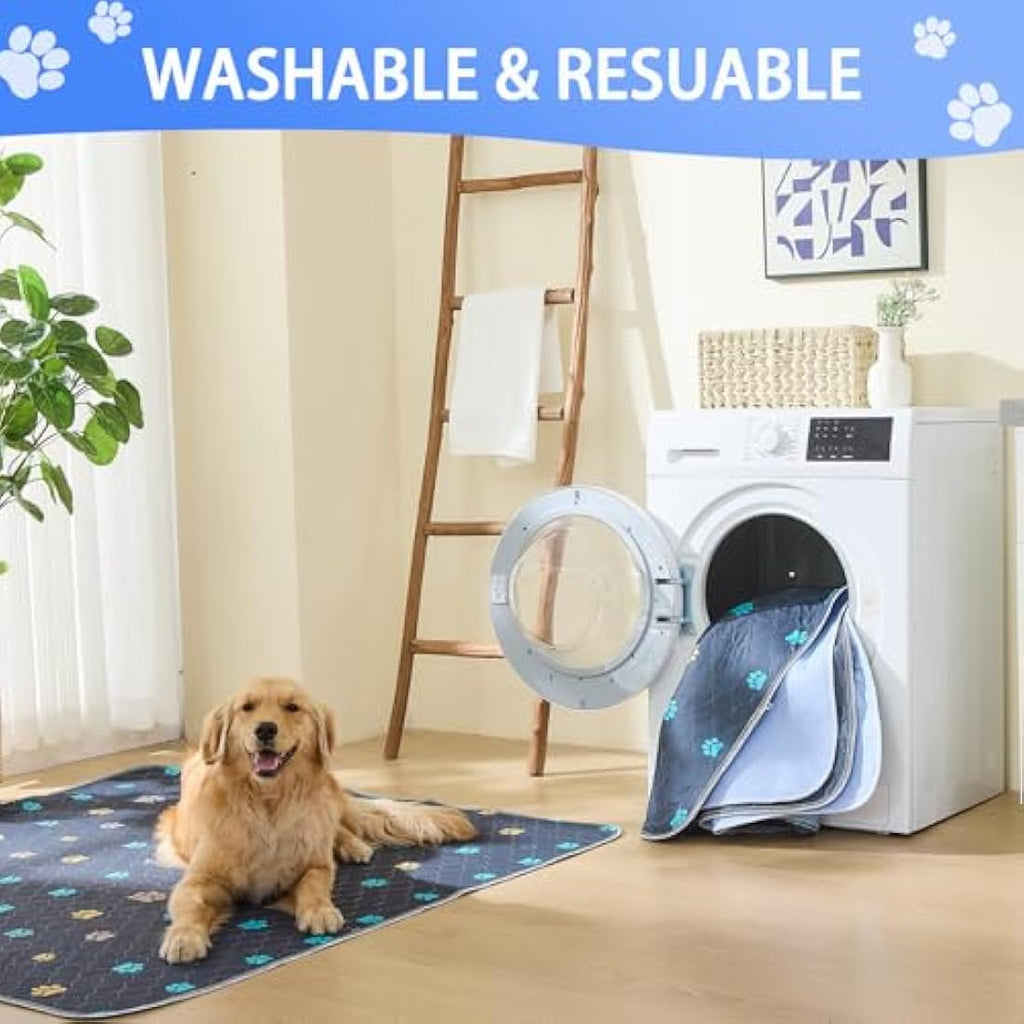 Aitmexcn Washable Dog Pee Pads – 2PK Waterproof Reusable Training Mats