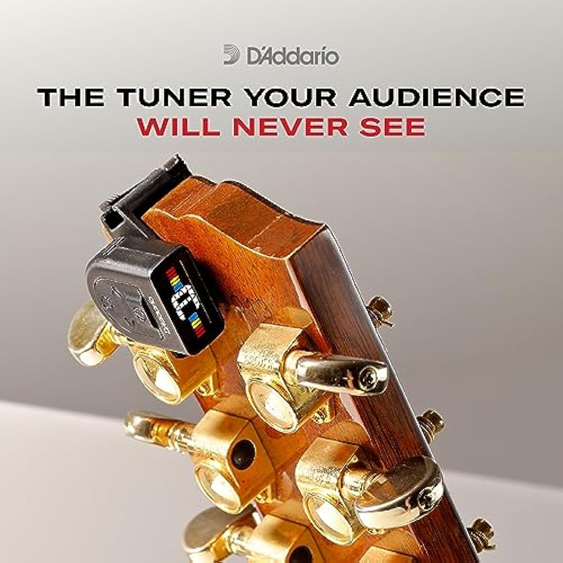 D'Addario NS Micro Headstock Tuner – Compact Chromatic Guitar Tuner