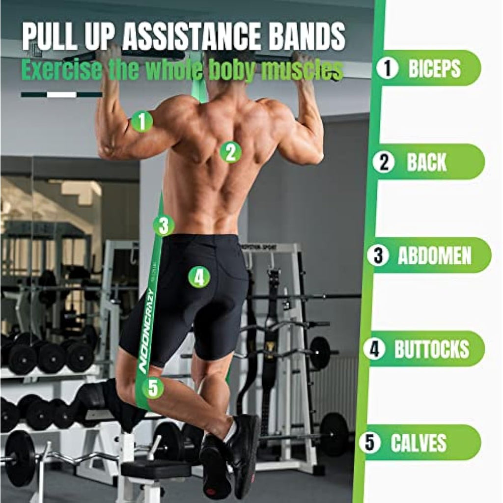 Nooncrazy Resistance Bands Set - 4 Levels with Handles & Door Anchor