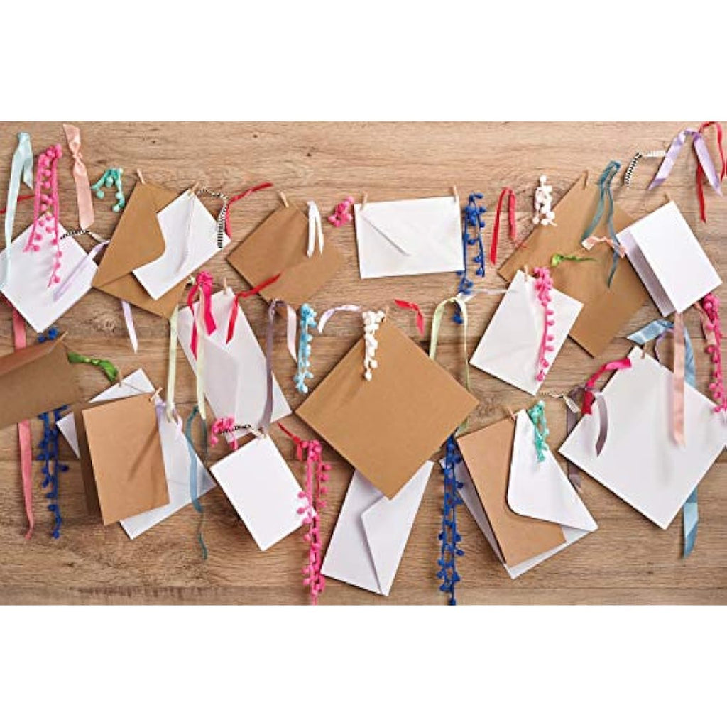 Anita's Square Blank Cards & Envelopes - White 135mm - Pack of 50