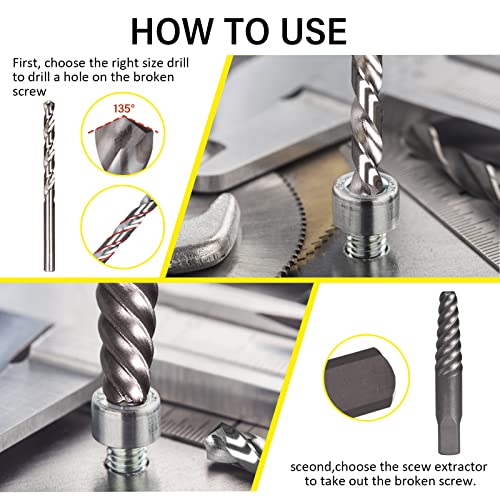 Topec 26-Piece Broken Bolt Extractor Set | Stripped Screw & Nut Remover Kit