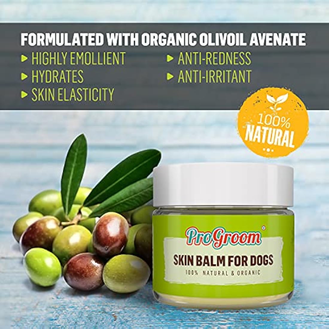 ProGroom Dog Skin Balm – Natural Organic Antiseptic for Itchy Skin