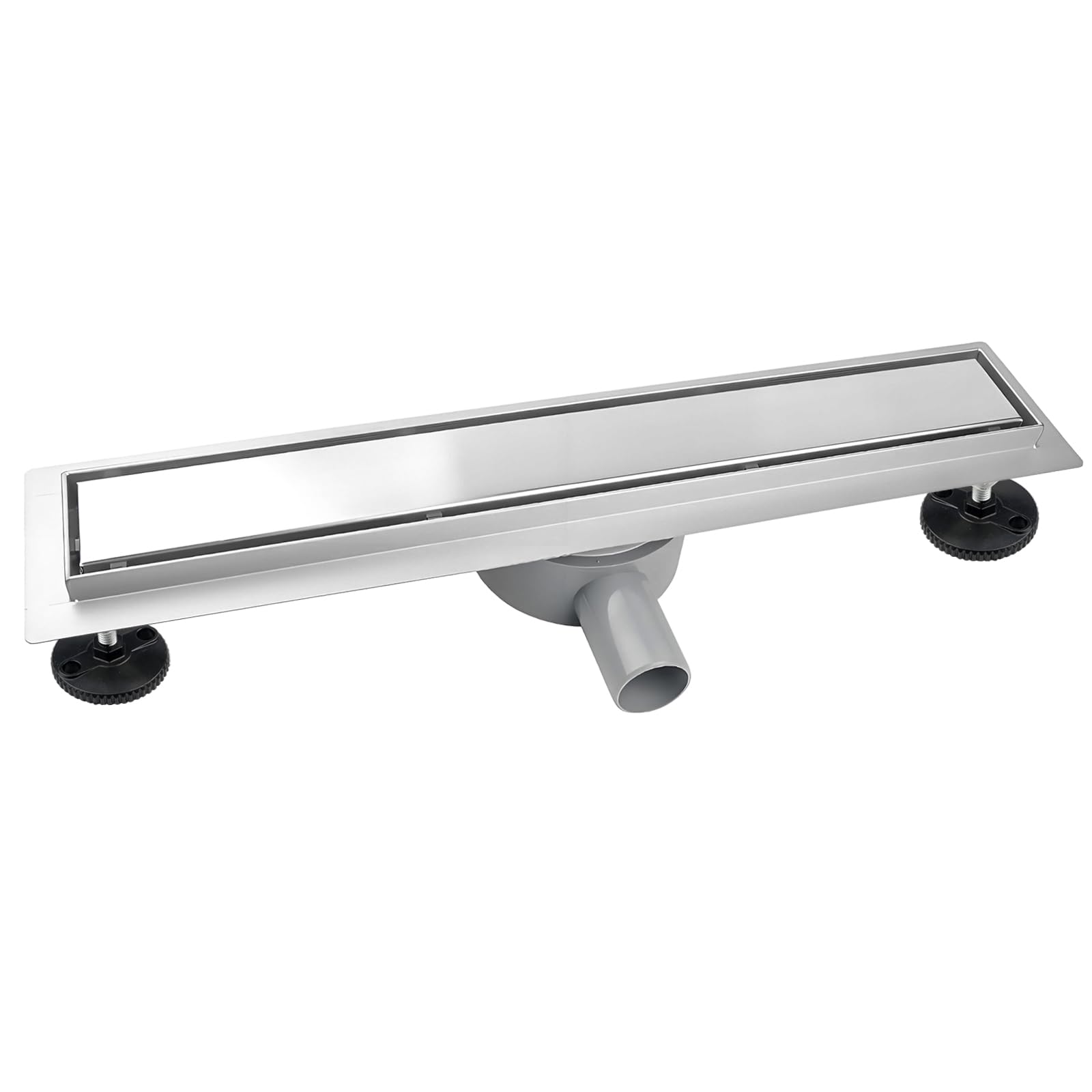 iYueMps 27" Linear Shower Drain | 360° Rotatable Tile Insert Stainless Steel
