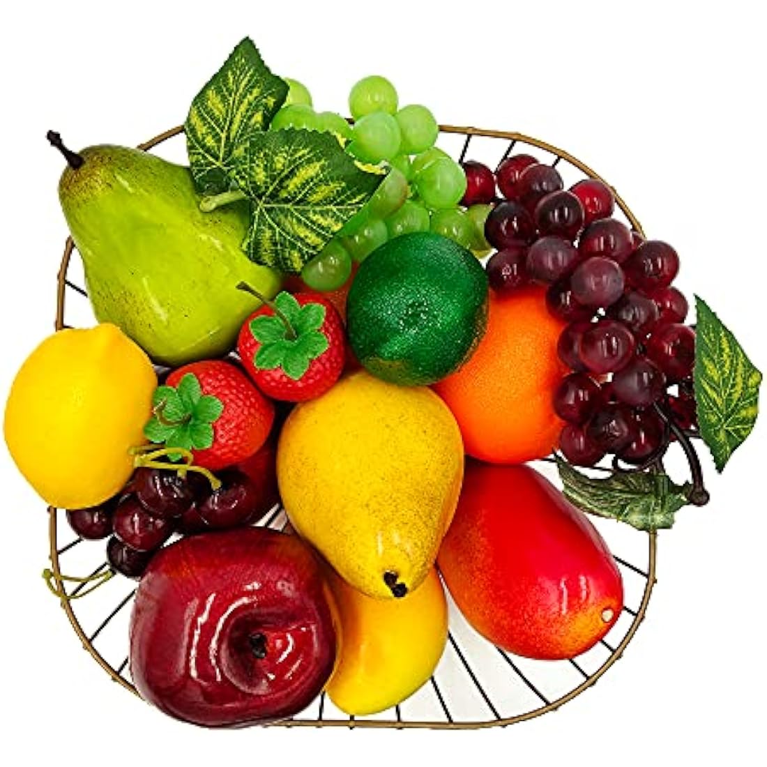 17-Piece Lifelike Artificial Fake Fruit Set for Home Decor