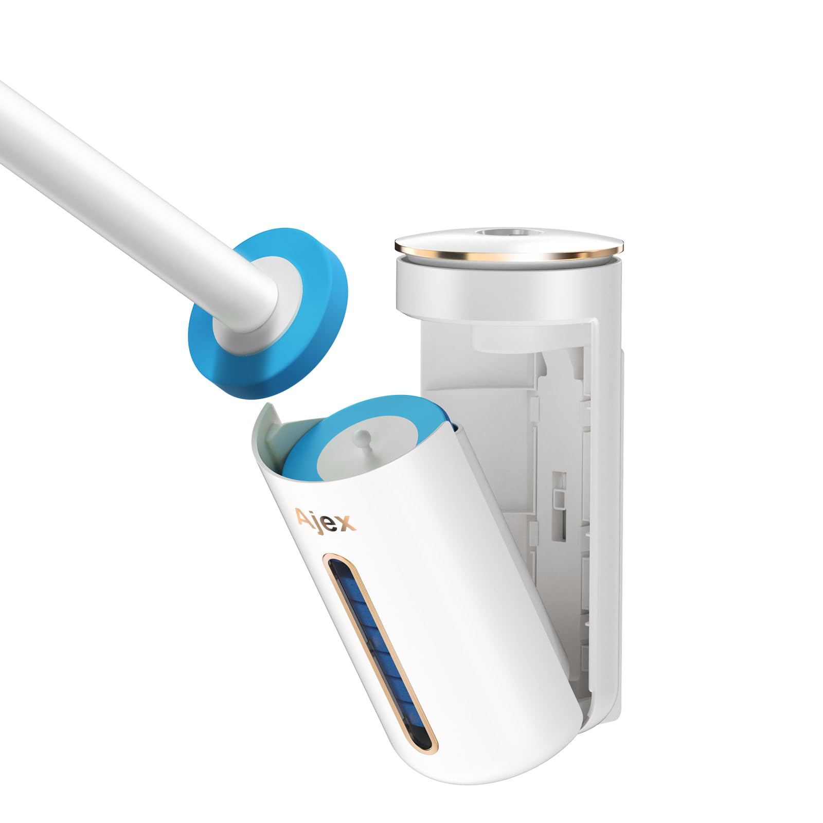 Ajex Disposable Toilet Brush System | Wand Kit with 32 Scented Refills