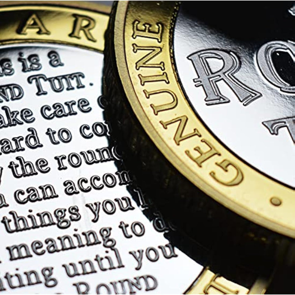 Round Tuit Collectible Coin – 24ct Gold & Silver Clad 30mm