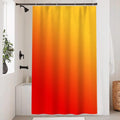 Uiiooazy Red & Orange Gradient Shower Curtain | Waterproof Polyester