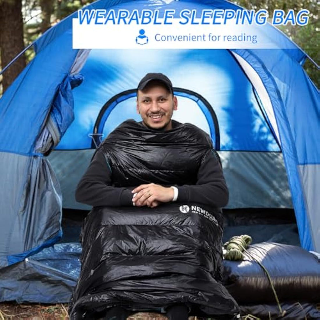 NewDoar Ultralight 800FP Duck Down Sleeping Bag – Wearable & Waterproof
