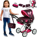 Kinderplay 3-in-1 Doll Pram – Adjustable Toy Stroller for Girls, KP0200G