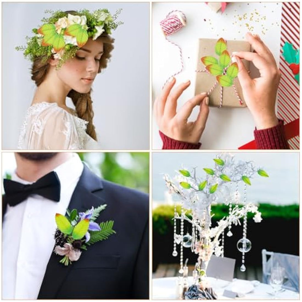 200Pcs Artificial Rose Leaves – Faux Silk Greenery for DIY Crafts