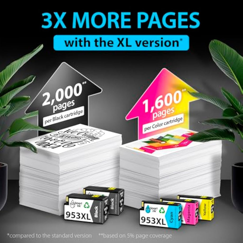 Smart Ink HP 953XL Compatible Ink Cartridges - 5 Pack for OfficeJet Pro