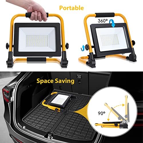 Aigostar 50W LED Work Light | 4500LM IP65 Waterproof Portable Floodlight