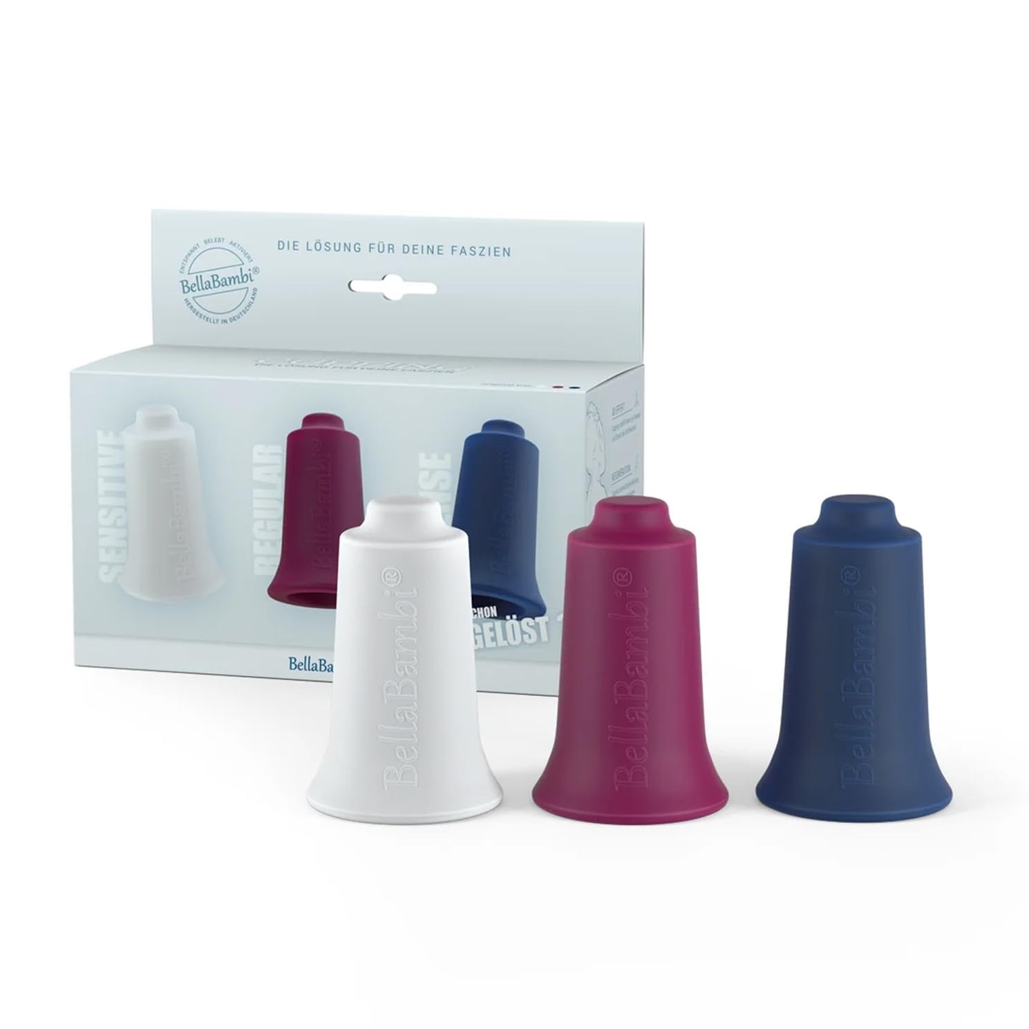BellaBambi Original Cupping Set Trio – 3 Silicone Massage Cups
