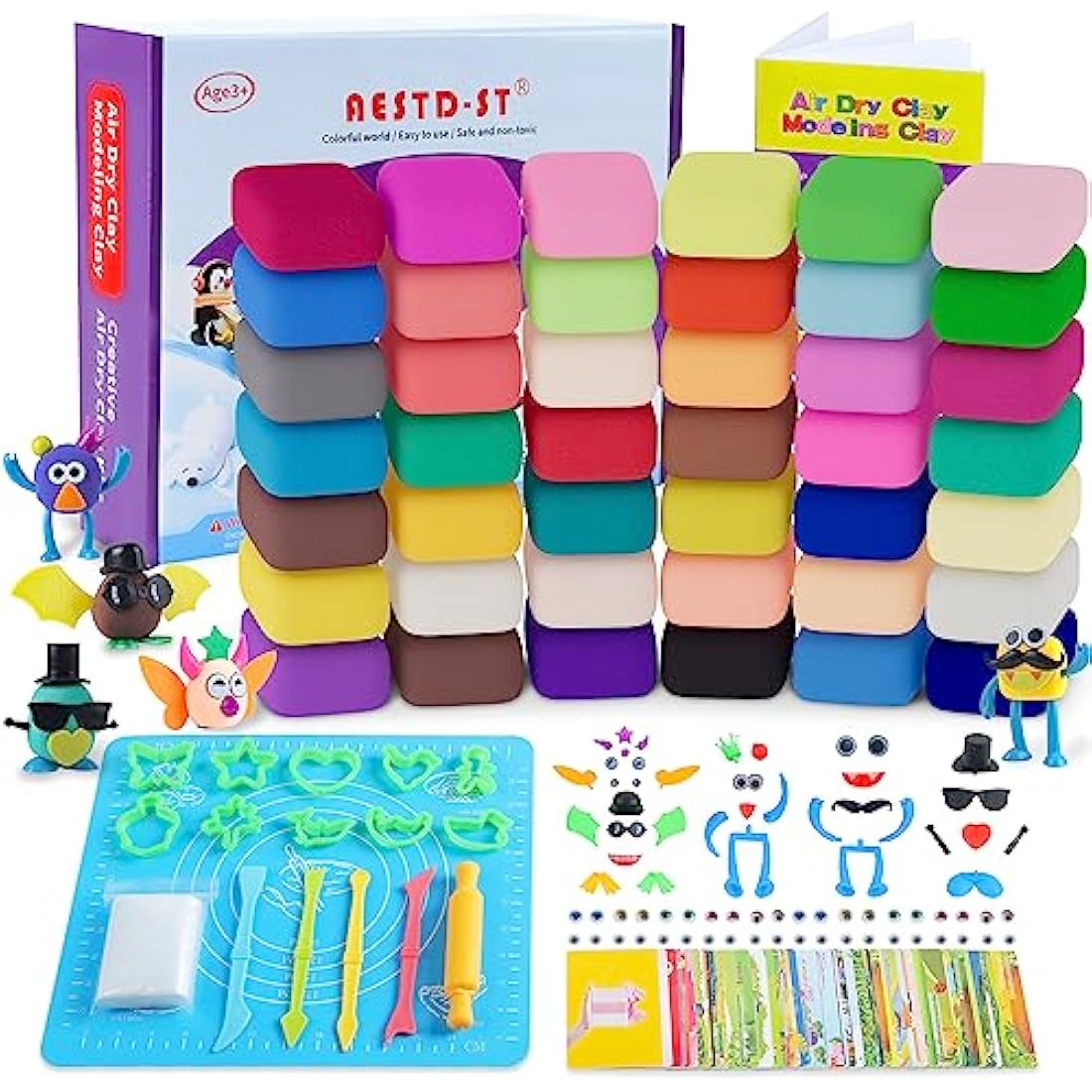 Jolof Store Air Dry Clay Kit – 42 Colors Non-Toxic Modelling Clay