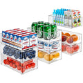 Jolof Store 9-Pack Stackable Fridge Organisers | Clear Food Storage Bins