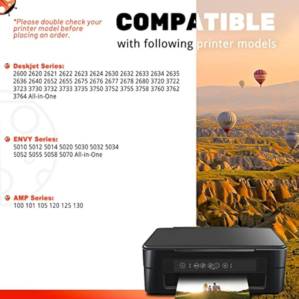 COCCINK 65XL Remanufactured Ink Cartridges for HP DeskJet & Envy | 2-Pack
