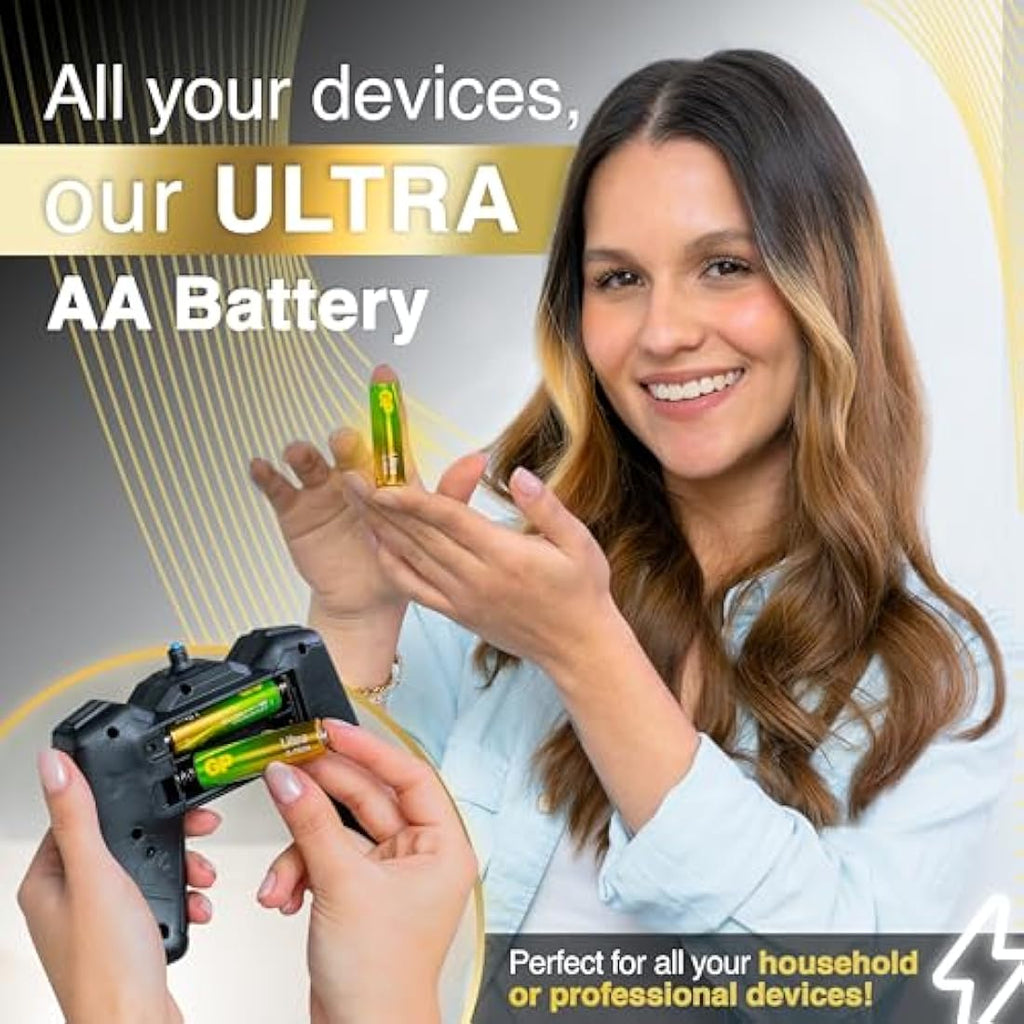 GP Ultra Alkaline AA Batteries (80 Pack) – Long Lasting 1.5V LR06