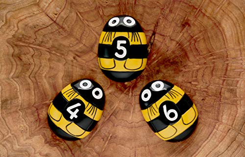 Yellow Door Honey Bee Number Stones – Early Maths Counting Toys 1-10