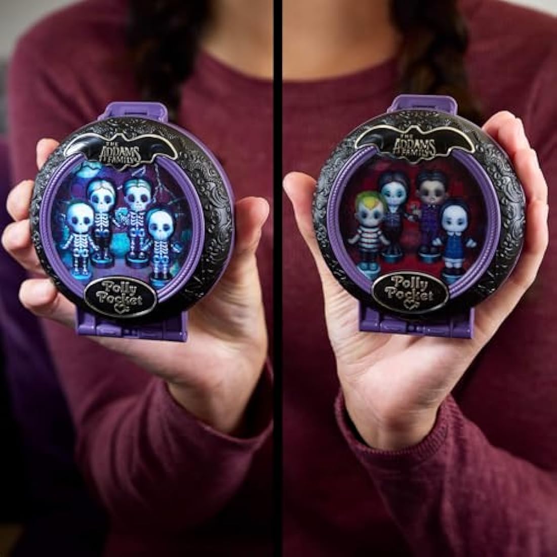Polly Pocket The Addams Family Collector Compact Playset with 4 Dolls