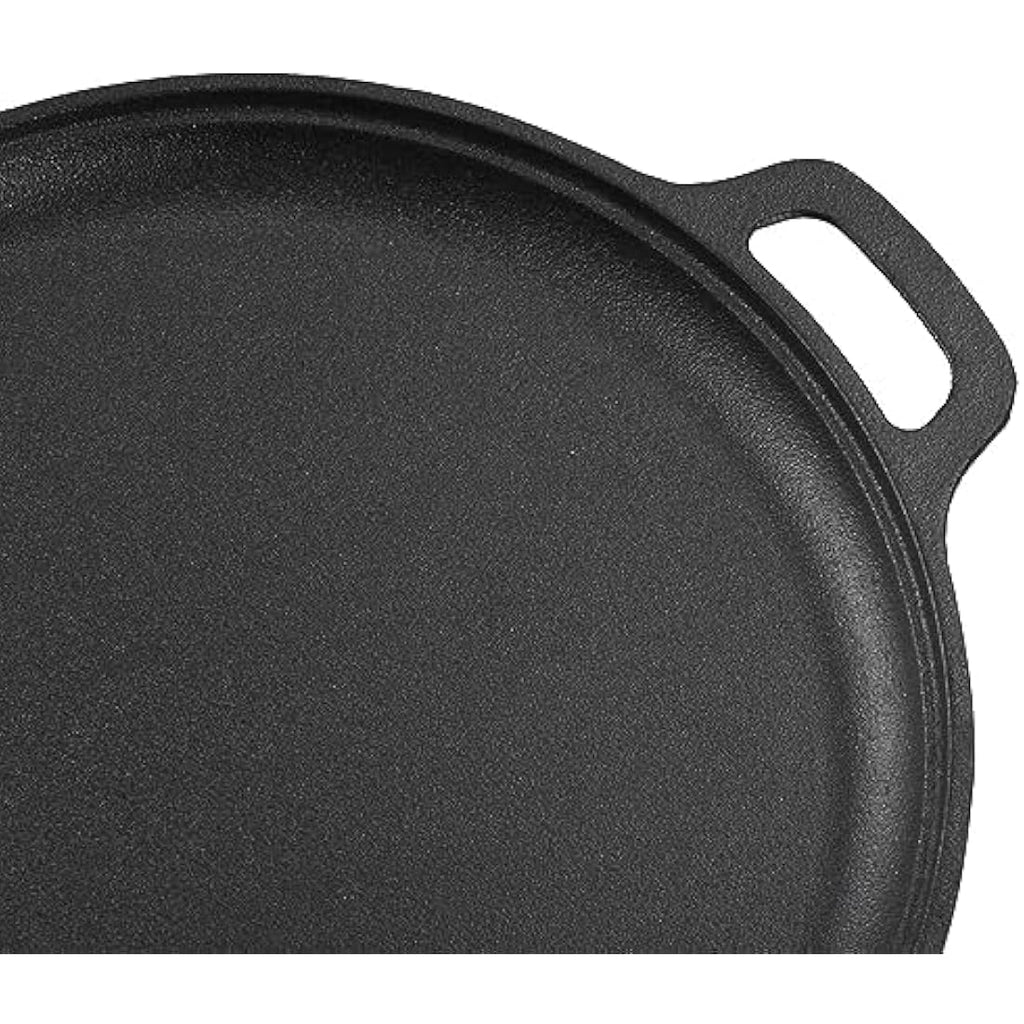 Pre-Seasoned Cast Iron Skillet Pan - 31cm Round Griddle