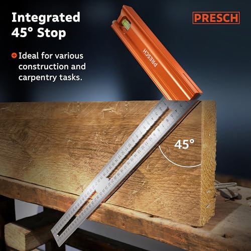 Presch Try Square Set – 3-Piece Precision Woodworking Square Tool