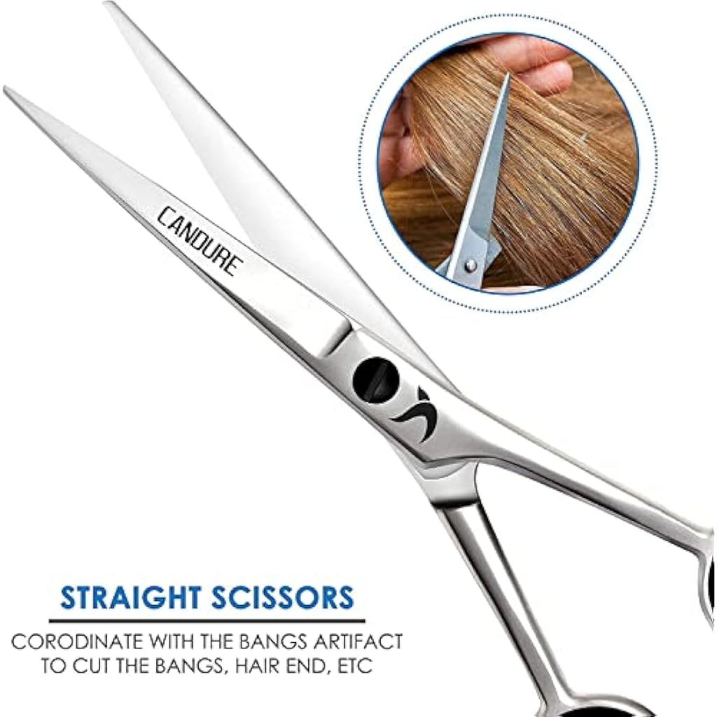 CANDURE Professional Hair Cutting Scissors – Stainless Steel Barber Shears
