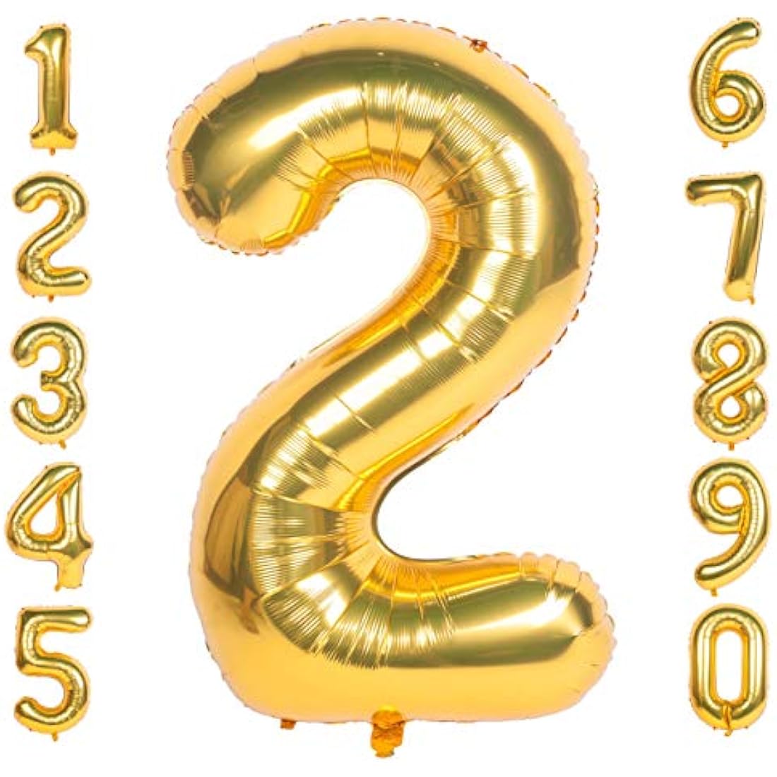 Jolof Store Gold Number 2 Balloon – 40 Inch Giant Foil Mylar Decoration