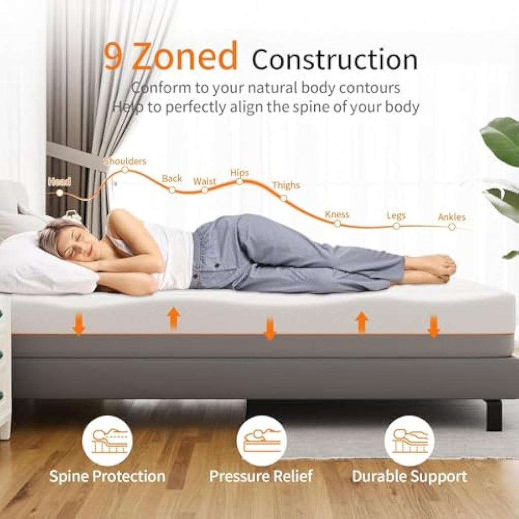 Wowttrelax Single Memory Foam Mattress - 3ft Medium Firm Orthopedic