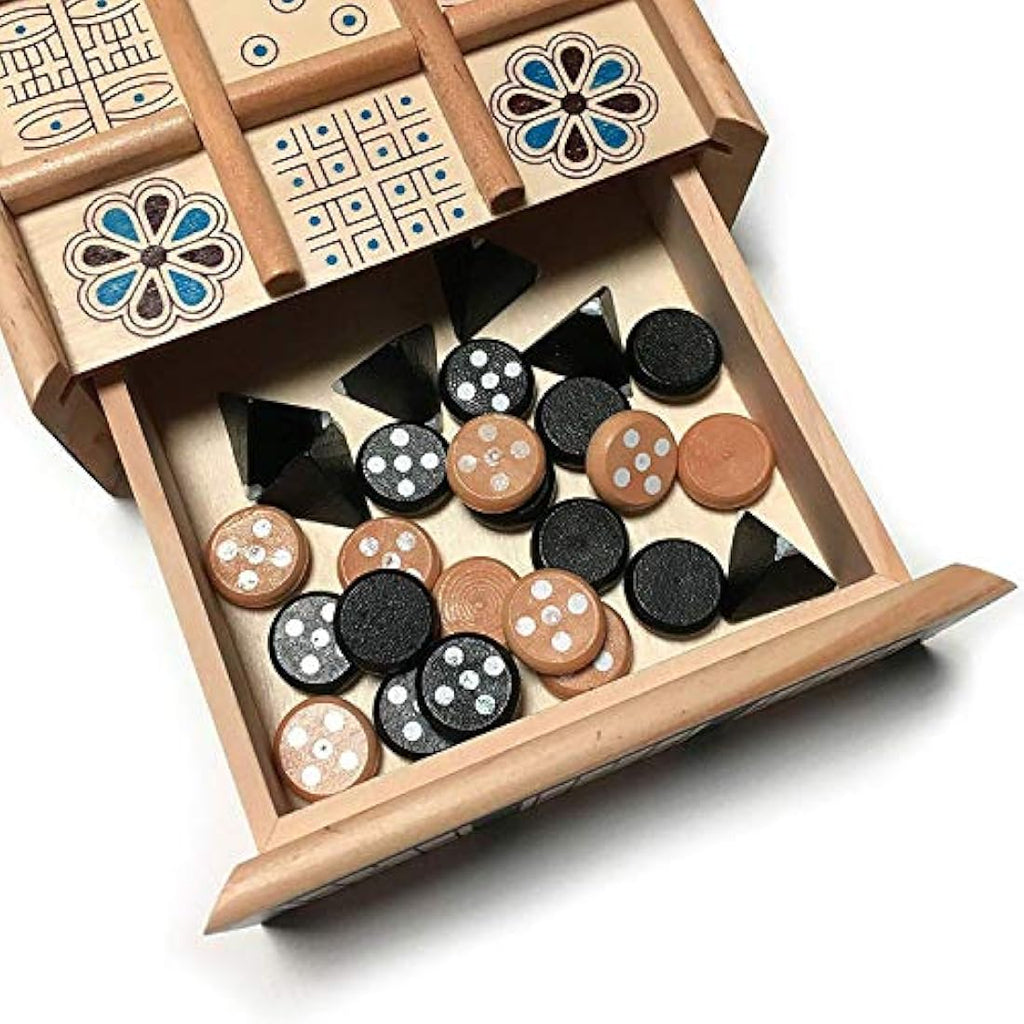 Royal Game of Ur - Ancient Wooden Board Game Replica by