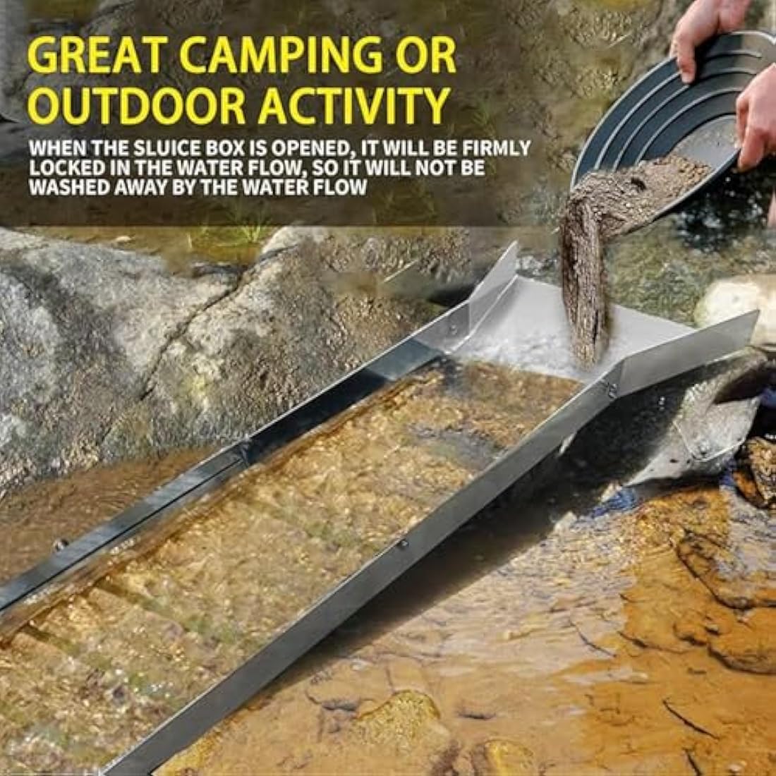 50" Folding Aluminum Sluice Box for Gold Prospecting