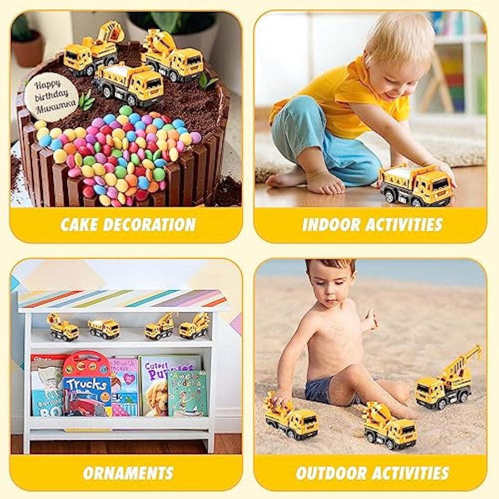 EUTOYZ 5-in-1 Construction Toy Truck Set with Lights and Music